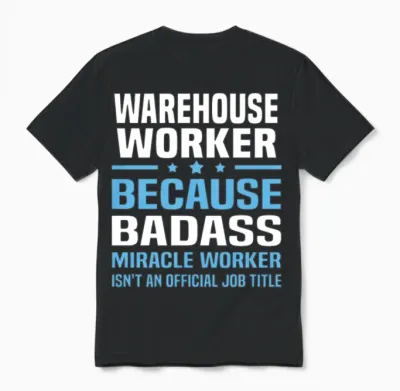 Warehouse Worker Unisex T-Shirt - Black