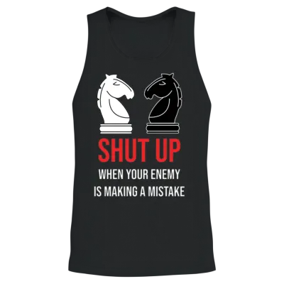 Funny Chess Unisex Tank Top - Black