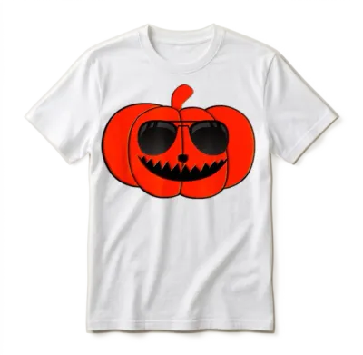 Funny Halloween Funny Pumpkin Face Unisex T-Shirt - White