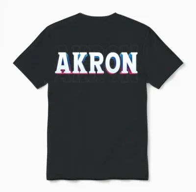 Retro - Akron Unisex T-Shirt - Black