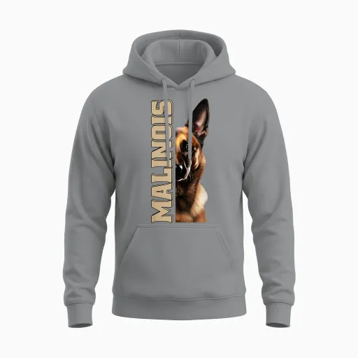 Malinois Dog Owner Love Belgian Malinois T-Shirt, Black, S Unisex Hoodie - Sport Grey