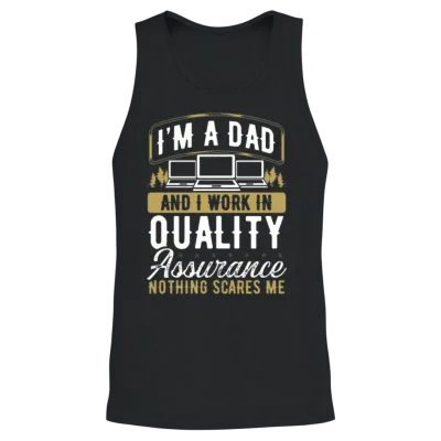Quality Assurance Fathers Day Qa Engineering Dad Unisex Tank Top - Black