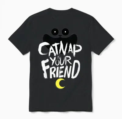 Child Poppy Playtime Catnap Is Your Friend For Unisex T-Shirt - Black