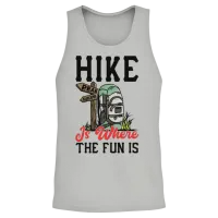 Hike Is Where the Fun Is — Hiking & Outdoors Gift Unisex Tank Top - Ash – 2