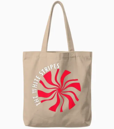 The White Stripes Tote Bags - Natural