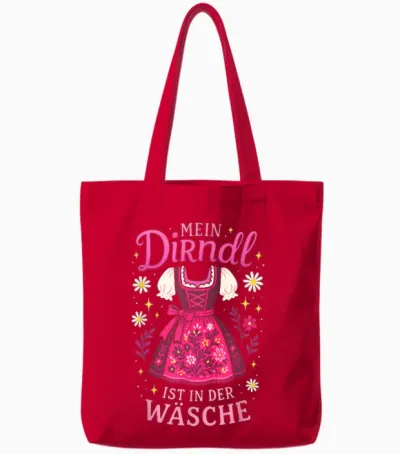 My Dirndl Is in the Laundry Dirndl Tote Bags - Red