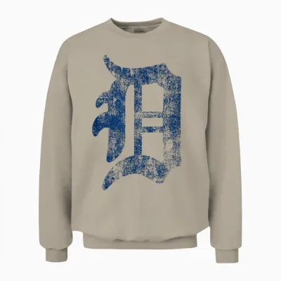 Retro Detroit Graphic D Throwback Design for Men Women Unisex Sweatshirt - Sand
