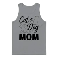 Dog Cat Mama Dog Mama Dog Lover - Cat & Dog Mom Unisex Tank Top - Sport Grey – 1