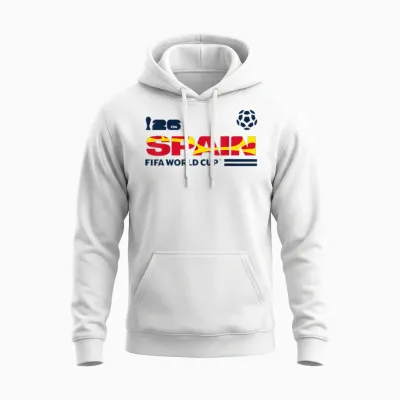 Fifa World Cup26 Qualifier Spain Unisex Hoodie - White