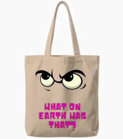 Funny Eyes Tote Bags - Natural