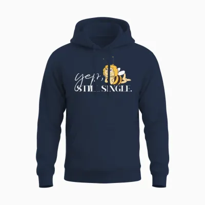 Maya the Bee Yeah Still Single Unisex Hoodie - Navy