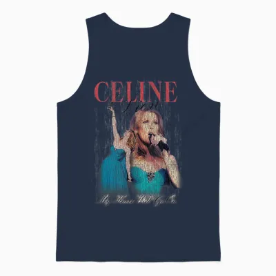 Official Celine Dion My Heart Will Go On Unisex Tank Top - Navy