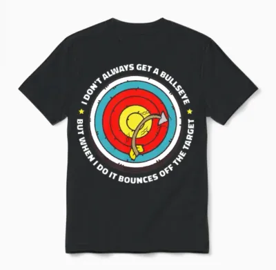 Archery Funny Unisex T-Shirt - Black