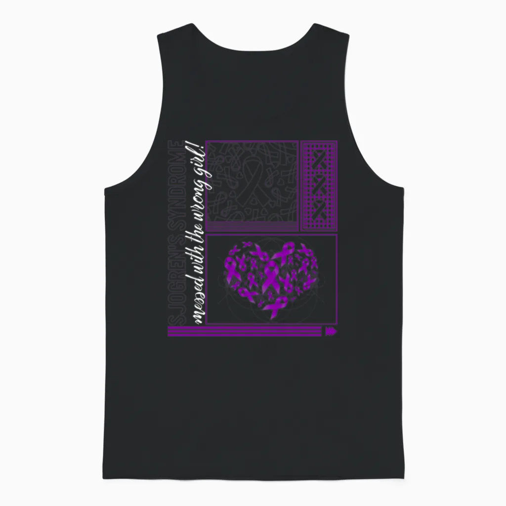 Sjögren's Syndrome Awareness Shirt, Sjogren's Unisex Tank Top in Black