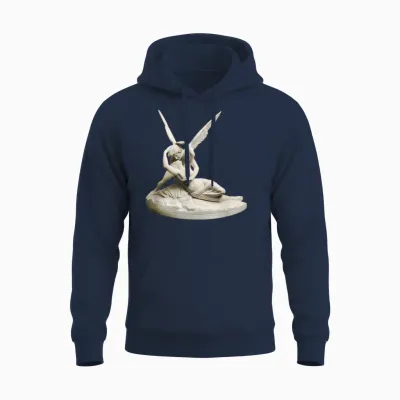 Amore E Psiche | Amour Et Psyche T-Shirt, Black, S Unisex Hoodie - Navy
