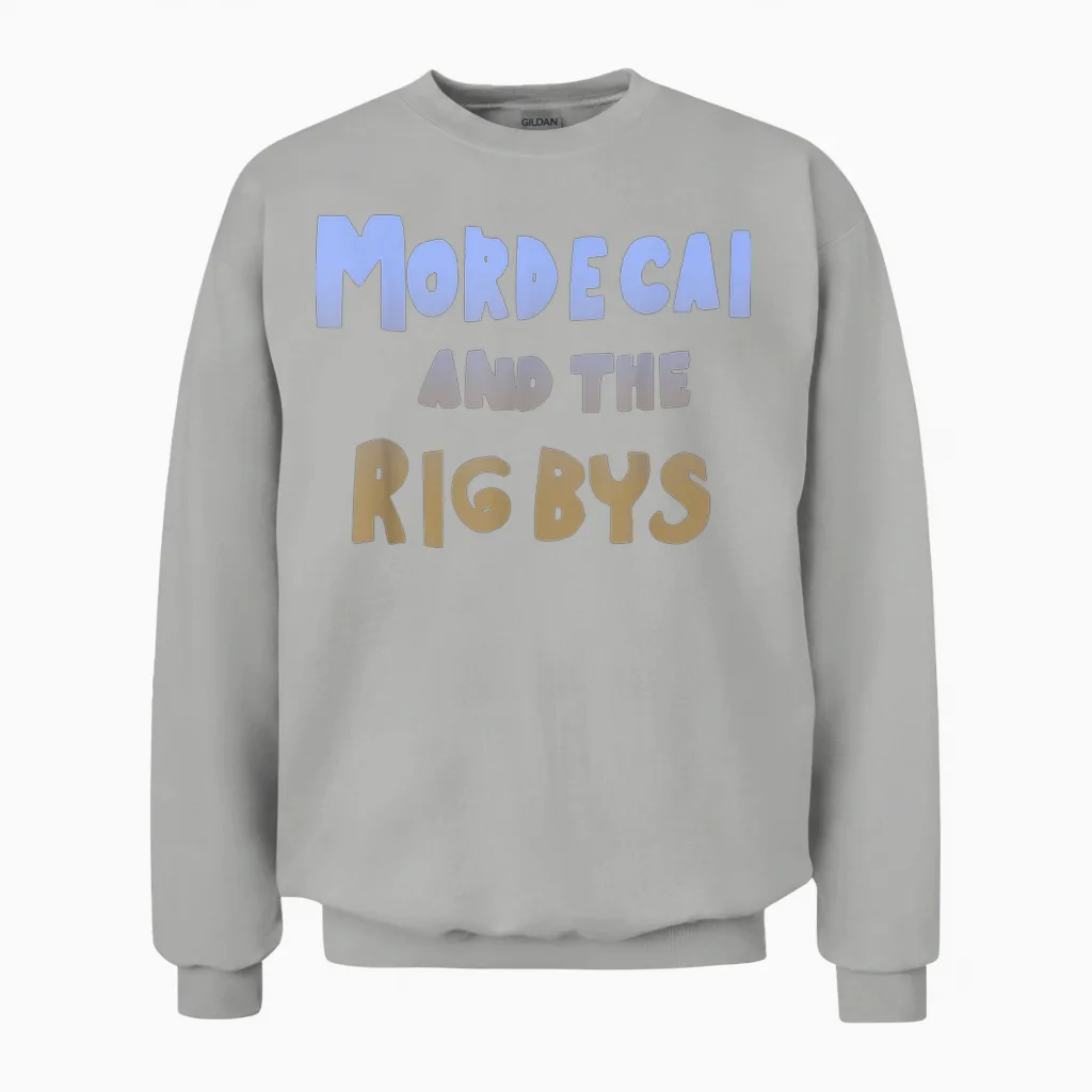 Mordecai and the Rigbys Ringer Y2k Retro Unisex Sweatshirt in Ash