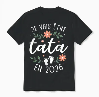Future Aunty Announcement Pregnancy Sister I Will Be Tata 2026 Unisex T-Shirt - Black