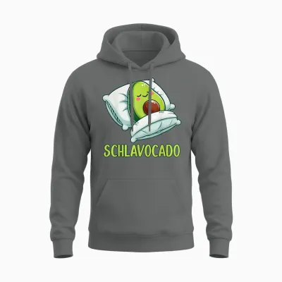 Schlavocado Schlafanzug Avocado Schlafshirt Unisex Hoodie - Graphite Heather