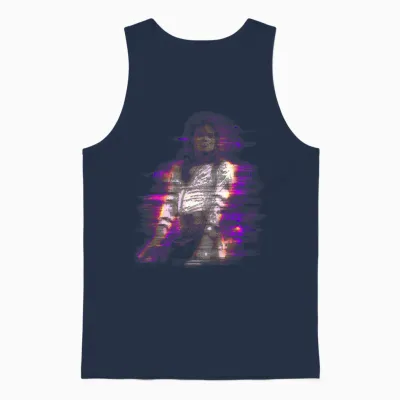 Michael Jackson Bad World Tour 1988 Purple Flare Unisex Tank Top - Navy