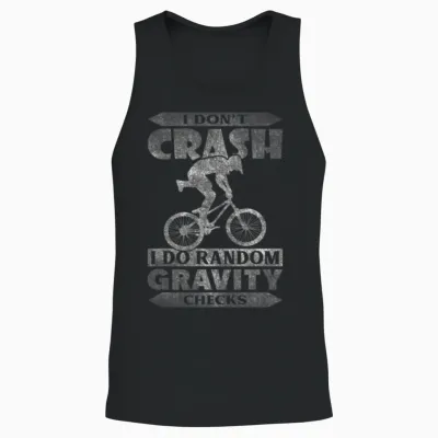 I Dont Crash I Do Random Gravity Checks Funny Unisex Tank Top - Black