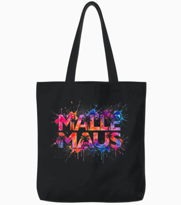 Malle Maus - Mallorca Party Outfit Junggesellinnenabschied Tote Bags in Black