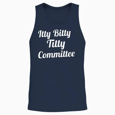 Itty Bitty Titty Committee Unisex Tank Top - Navy