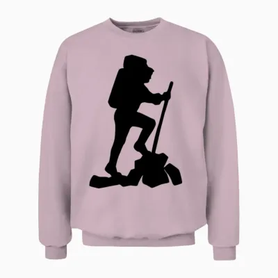 Hiking Unisex Sweatshirt - Light Pink
