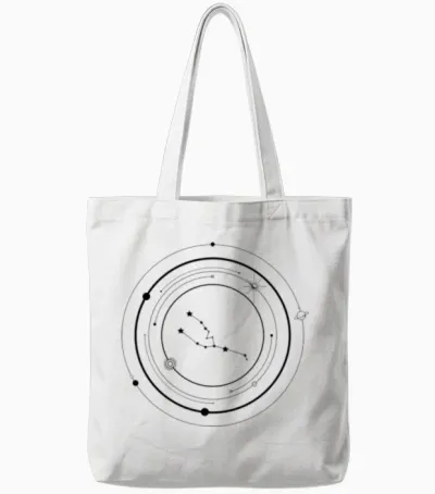 Night Spark Emblem Tote Bags - White