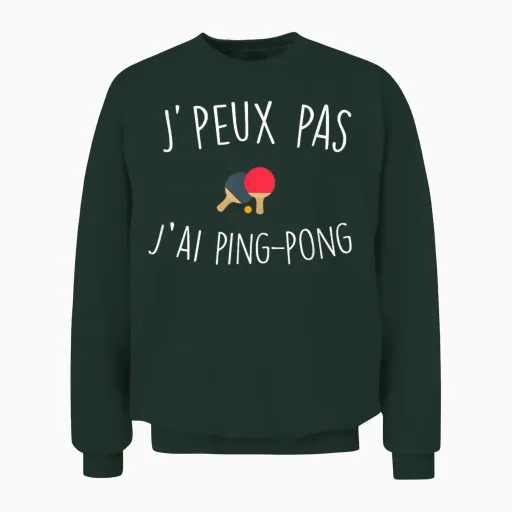 Tshirt Ping-Pong and Table Tennis Unisex Sweatshirt - Forest