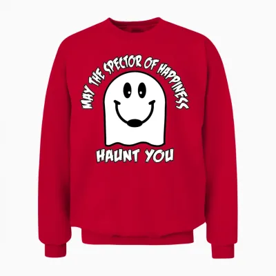 The Spector of Happiness Retro Unisex Sweatshirt - Red