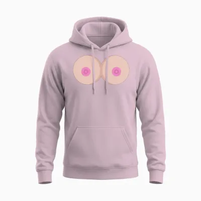 Big Tits, Huge Boobs Unisex Hoodie - Light Pink