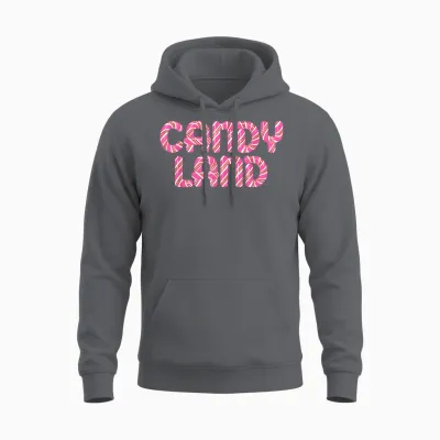 Candy Land Retro 90's Logo Unisex Hoodie - Charcoal