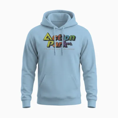Action Park 80s Cool Unisex Hoodie - Light Blue