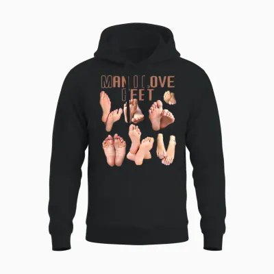 Milf Man I Love Feet Lustig Unisex Hoodie - Black
