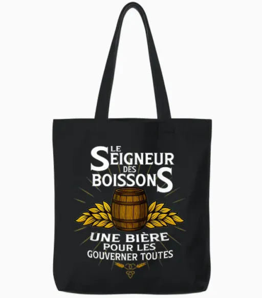 The Lord of Drinks a Beer to Rule Them All Tote Bags - Black