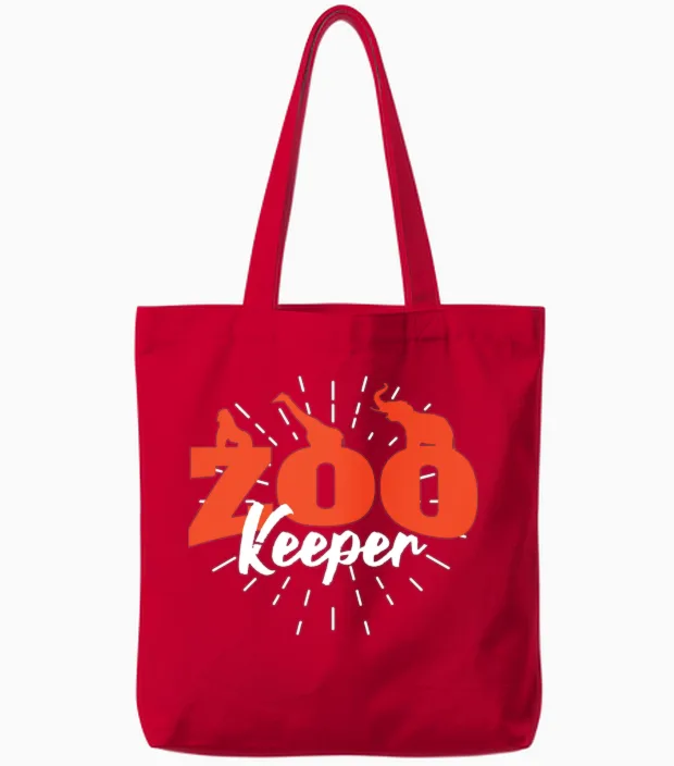 Zoo Keeper Tote Bags in Red