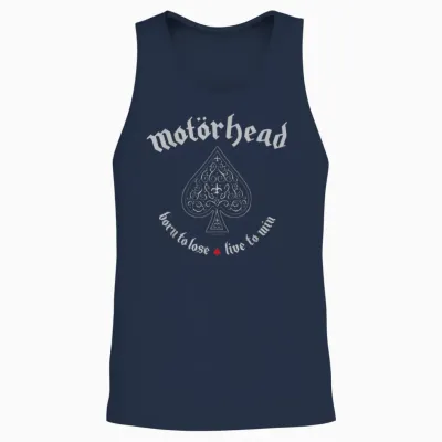 Motörhead - Born to Lose Live to Win T-Shirt Small Unisex Tank Top - Navy