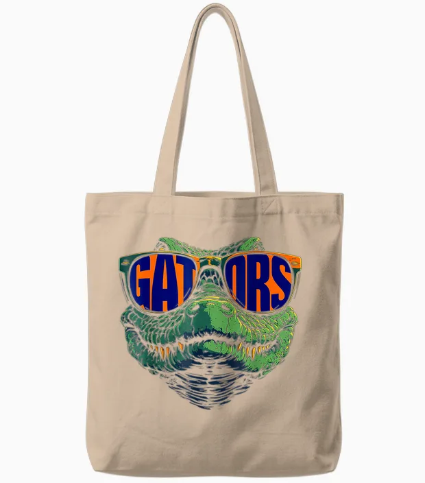 Funny Gators Name Vintage Classic 70s Tote Bags in Natural