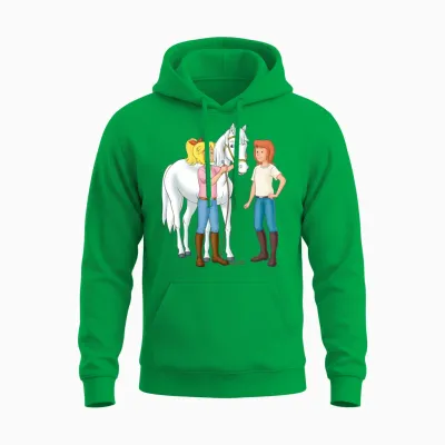 Bibi and Tina with Sabrina Unisex Hoodie - Irish Green