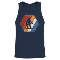 Snowboarding Retro Unisex Tank Top - Navy – 2