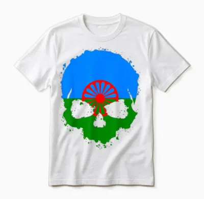 Vintage Gypsy Flag Gift Gypsy Gypsy People Rom Unisex T-Shirt - White