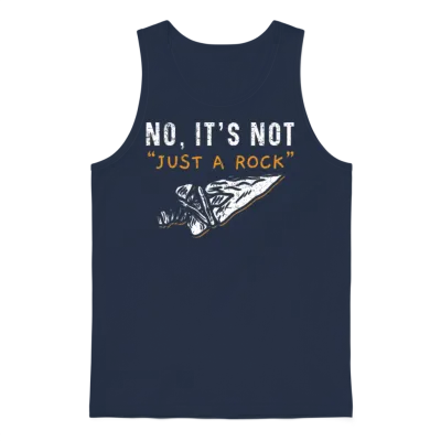No It's Not Just a Rock Arrowhead Hunting Unisex Tank Top - Navy