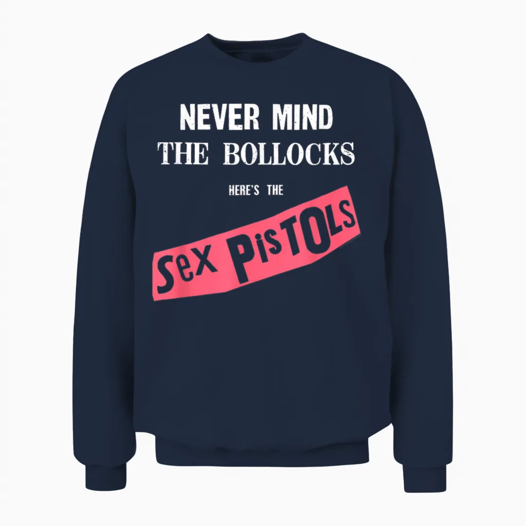 Original Sex Pistols Nmtb Album by Rock Off Unisex Sweatshirt in Navy