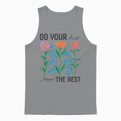 Women's Boho Motivational Inspirational Positive Quote Cute Unisex Tank Top - Sport Grey