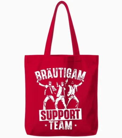 Junggesellenabschied Männer T-Shirt Team Bräutigam Jga Mann Tote Bags - Red