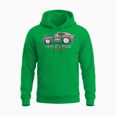 Racing Dark Gray Unisex Hoodie - Irish Green