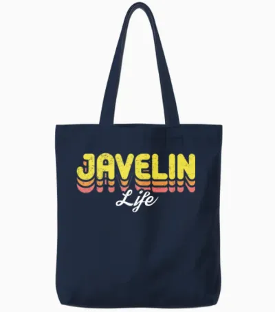 Retro Javelin Life Tote Bags - Navy