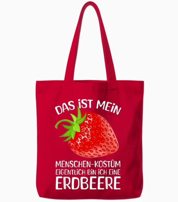 Erdbeere Karneval Top Faschingskostüm Gruppenkostüm Fasching Oberteil Karnevalskostüm Für Die Fastnacht Schwarz Unisex S Tote Bags in Red