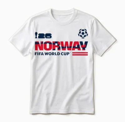 Kids Fifa World Cup26 Qualifier Norway Unisex T-Shirt - White