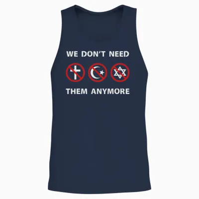 We Don't Need Religion Anymore Unisex Tank Top - Navy